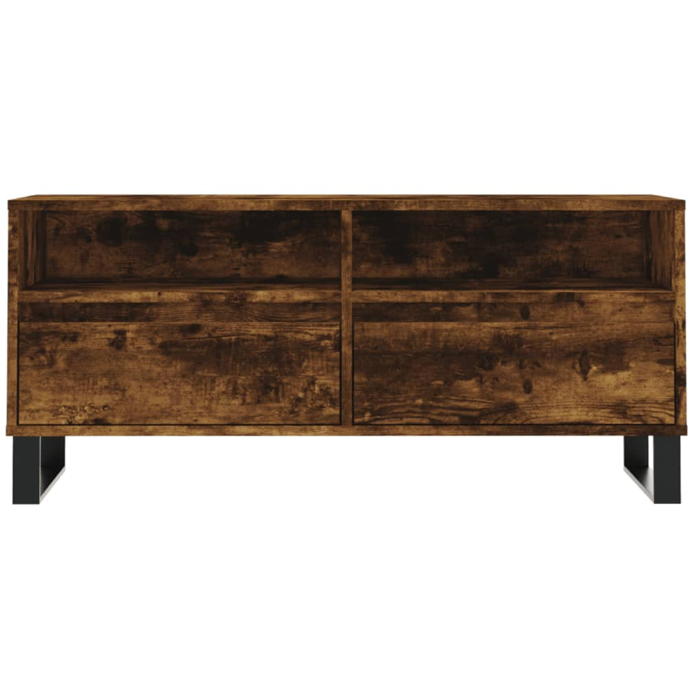vidaXL 2 Drawer 2 Shelf Smoked Oak TV Cabinet Image 5