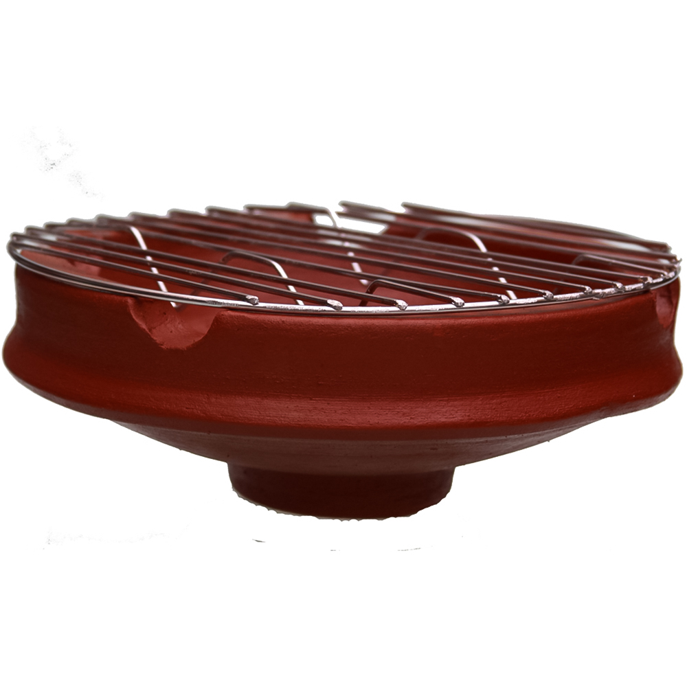 Gardeco Clay Chimeneas Cooking Crown with BBQ Grill Image 1