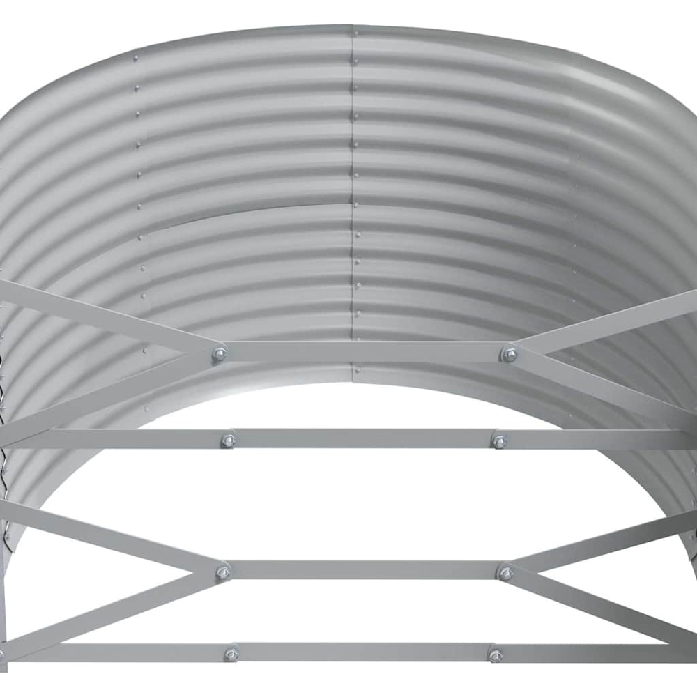 vidaXL Anthracite Galvanised Steel Oval Raised Garden Bed 175 x 100 x 68cm Image 4