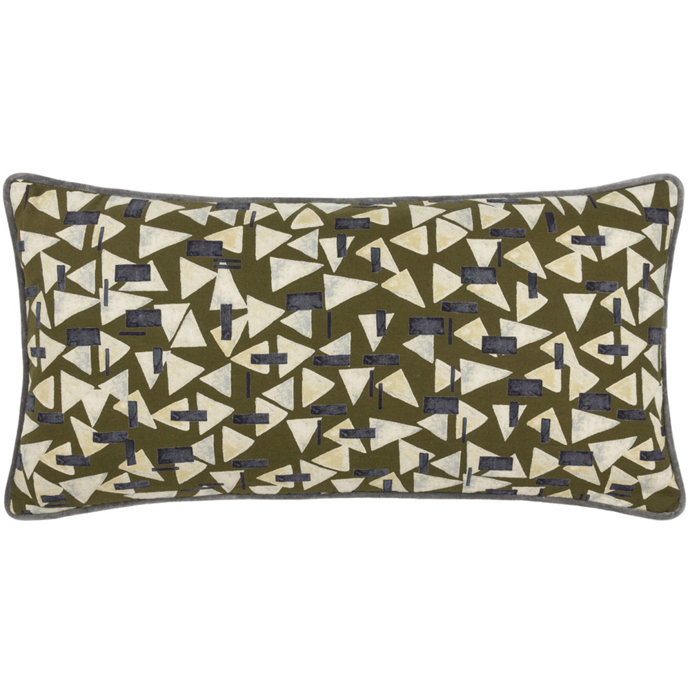 Hoem City Geometric Multicolour Piped Cushion Image 1