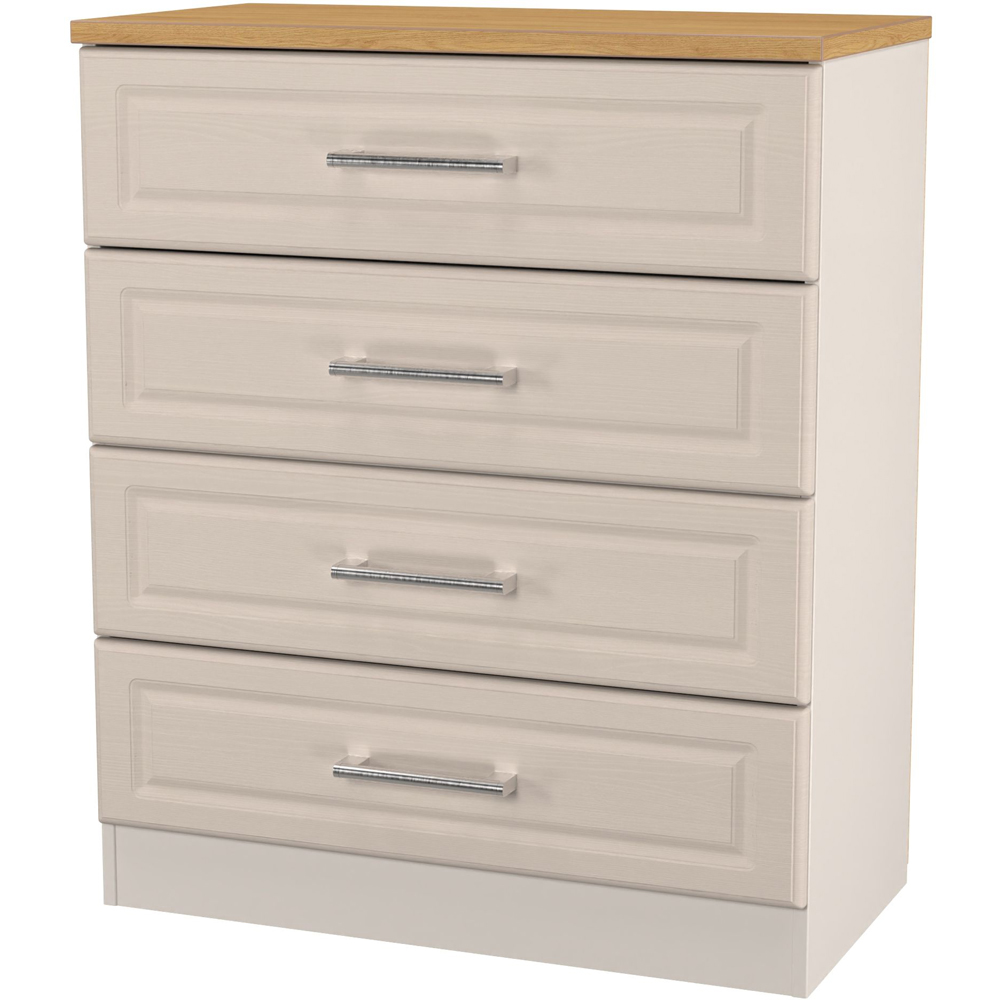 Crowndale Kent 4 Drawer Kashmir Ash and Modern Oak Chest of Drawers Ready Assembled Image 4