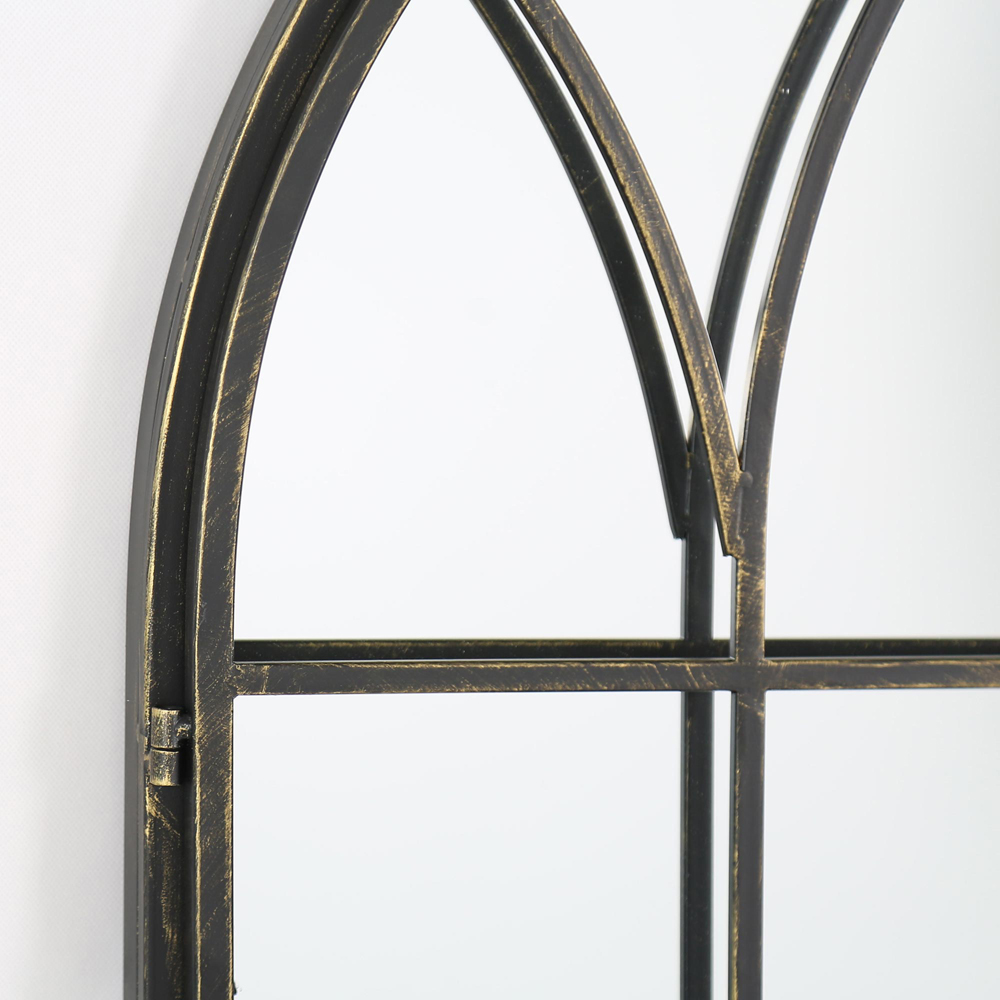 MirrorOutlet Summer View Metal Arched Opening Window Garden Mirror 160 x 85cm Image 5