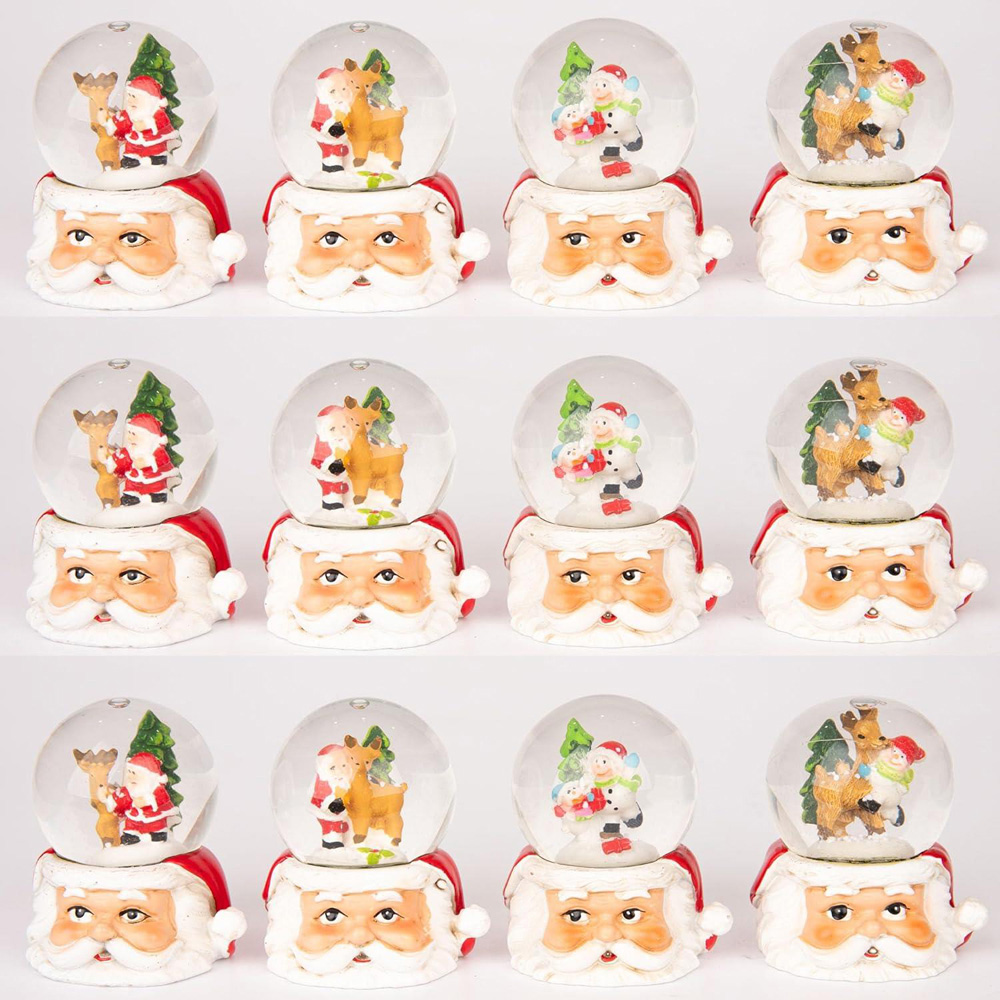 Single Shatchi Xmas Mini Snowglobe Water Ball Snow Dome in Assorted Style Image 2