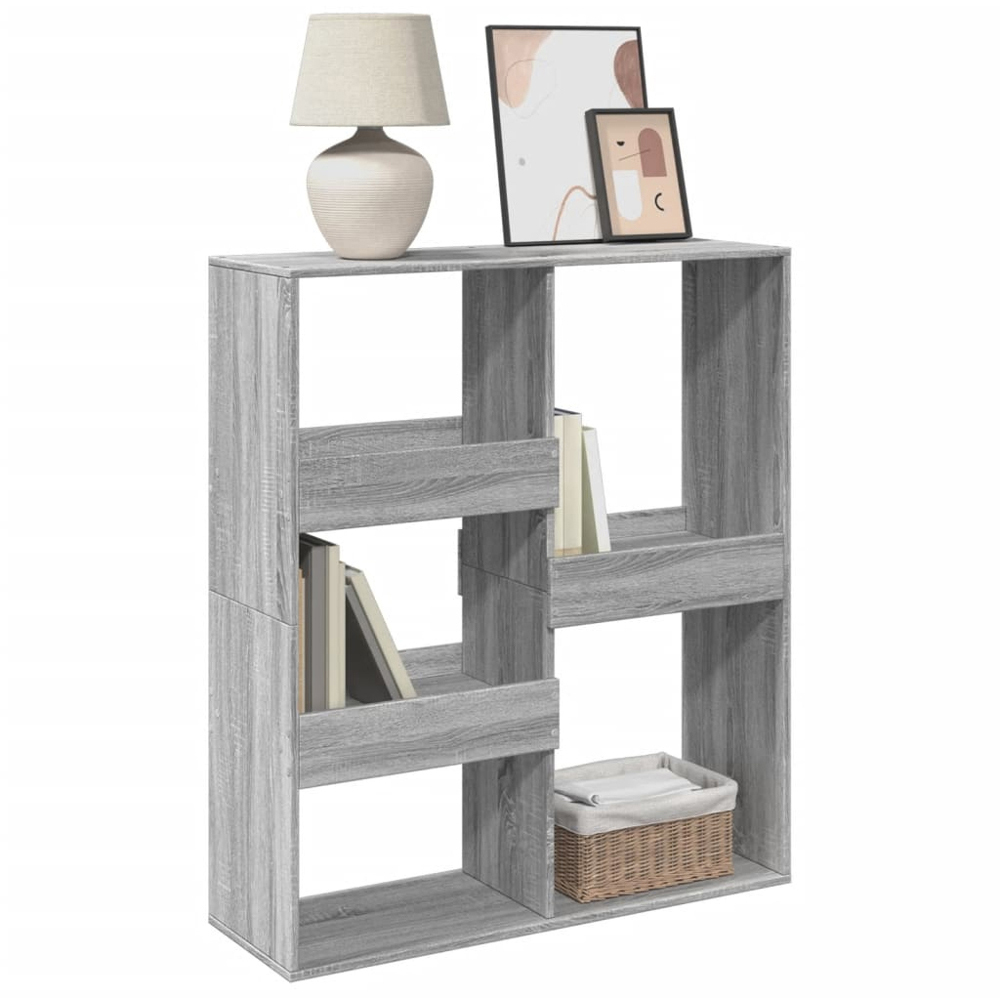 vidaXL 5 Shelf Grey Sonoma Oak Bookcase Image 3