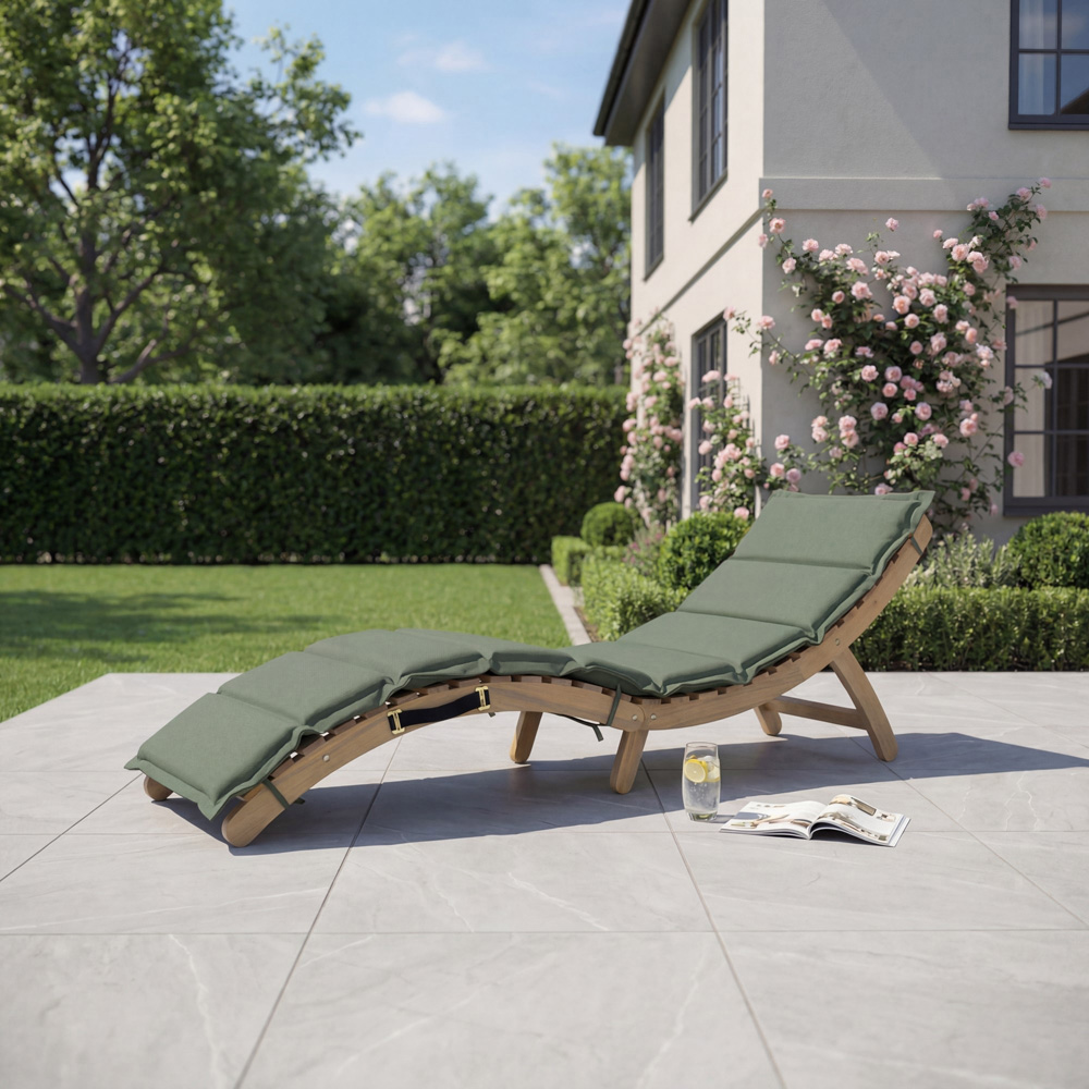Artemis Home Solara Curve Green Sun Lounger Image 3