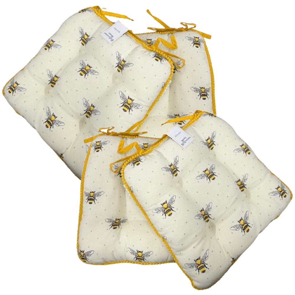 Bellissimo Cream Bee Seat Pad 4 Pack Wilko