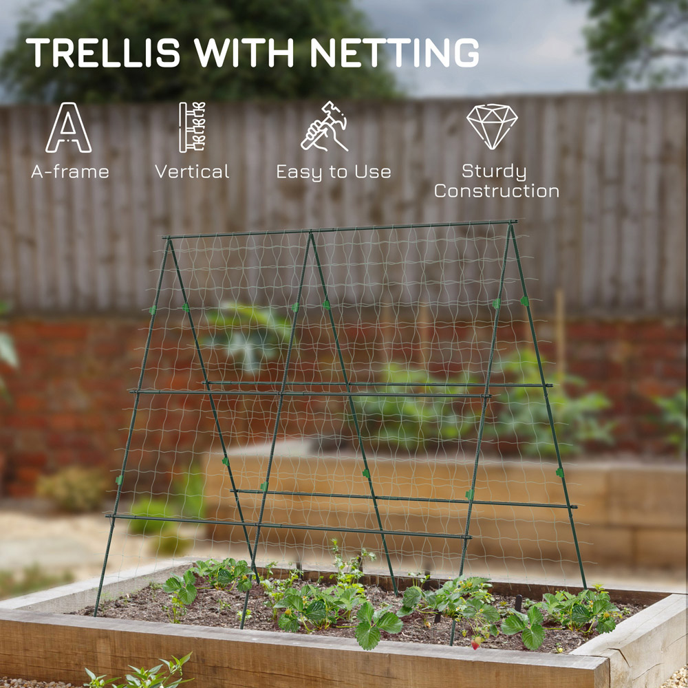 Outsunny A-Frame Trellis Plant Support 6ft Image 8