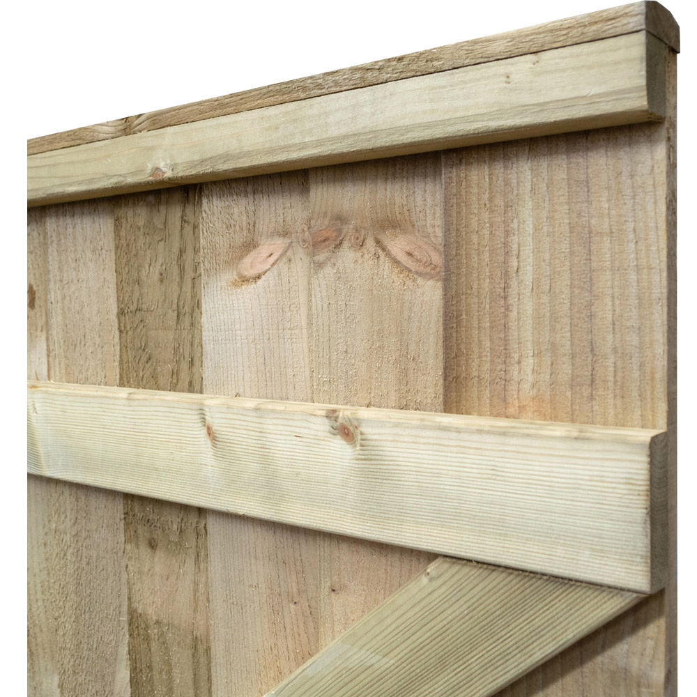 Rowlinson Featheredge Square Top Wooden Gate Image 5
