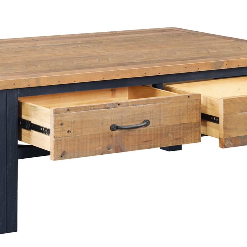 Baumhaus Splash of Blue 4 Drawer Wooden Coffee Table Image 4