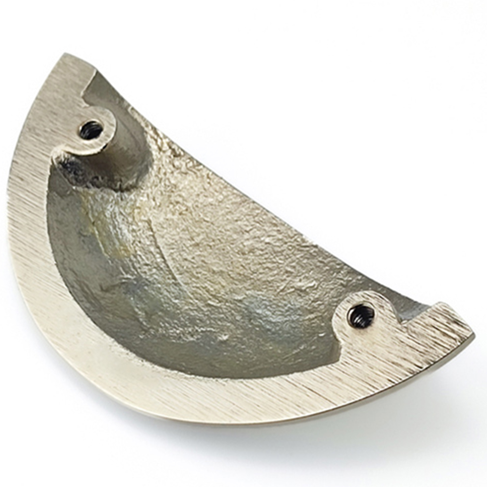 Spira Brass Polished Nickel Small Slim Cup Pull Drawer Handle Image 4