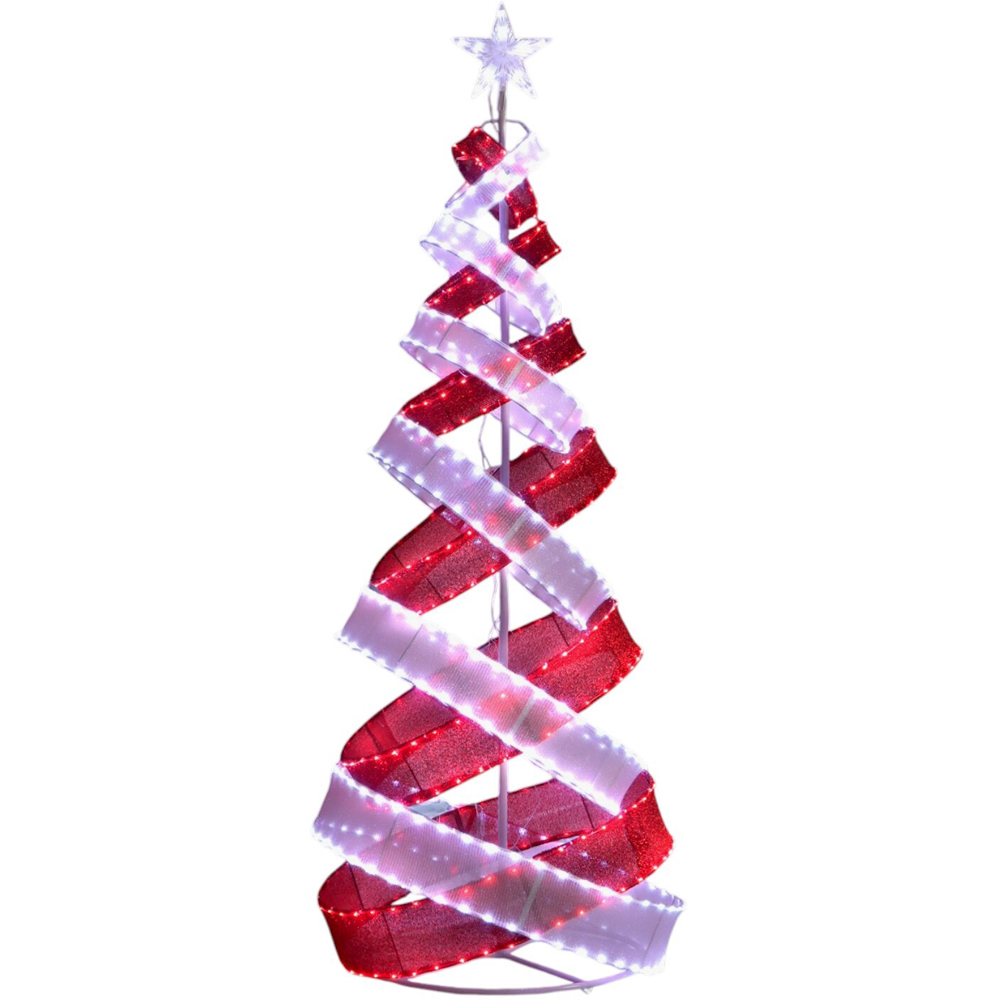 Red and White LED Christmas Tree Image 1