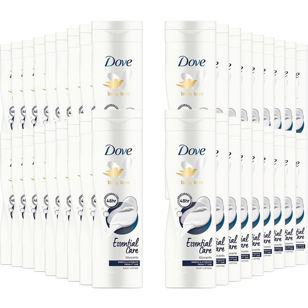 Dove Essential Care Glycerin Dry Skin Body Lotion with Deep Care Complex 250ml 36 Pack Image 1
