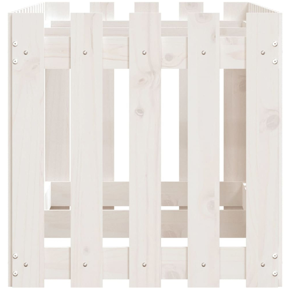 vidaXL White Pine Wood Raised Garden Bed 50 x 50 x 150cm Image 5