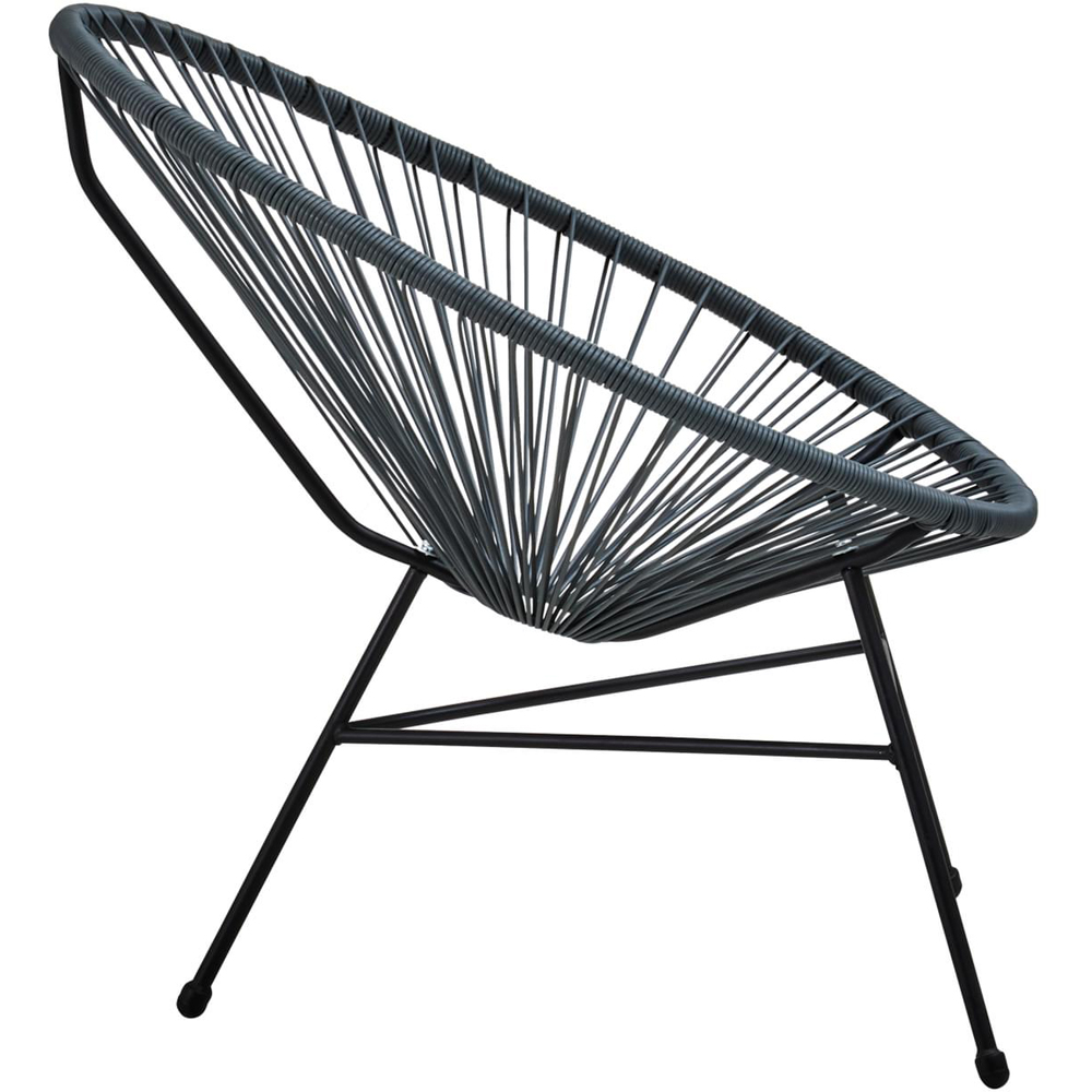 Interiors by Premier Miami Rattan 2 Seater Patio Set Grey Wilko