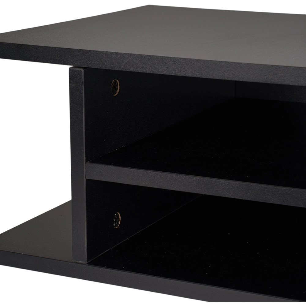 Living and Home 3 Shelf Black Desktop Printer Stand Image 5