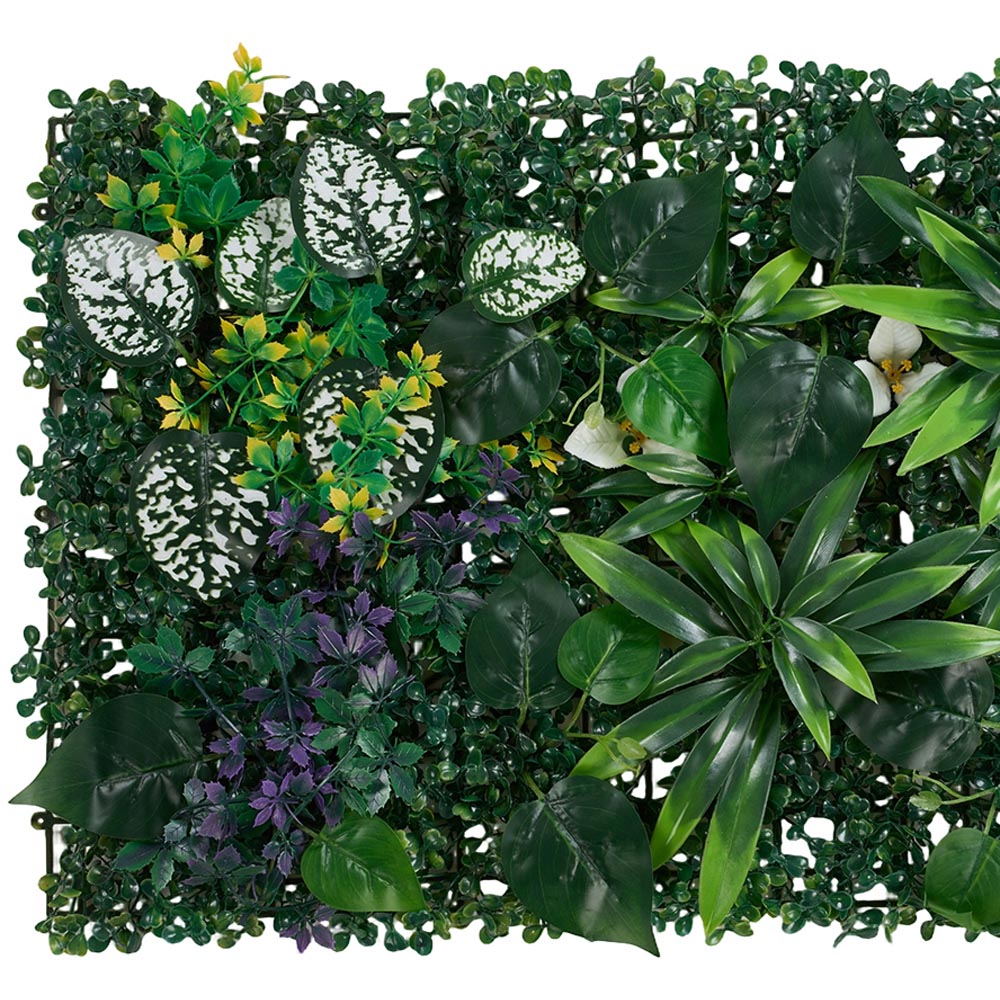 Living and Home Green Assorted Artificial Foliage Wall Panel 40 x 60cm Image 4