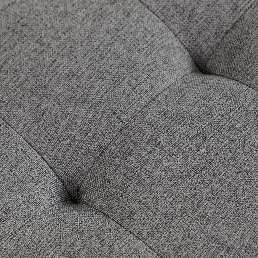 Living and Home Grey Square Linen Upholstered Lift Top and Flip Storage Ottoman Image 6