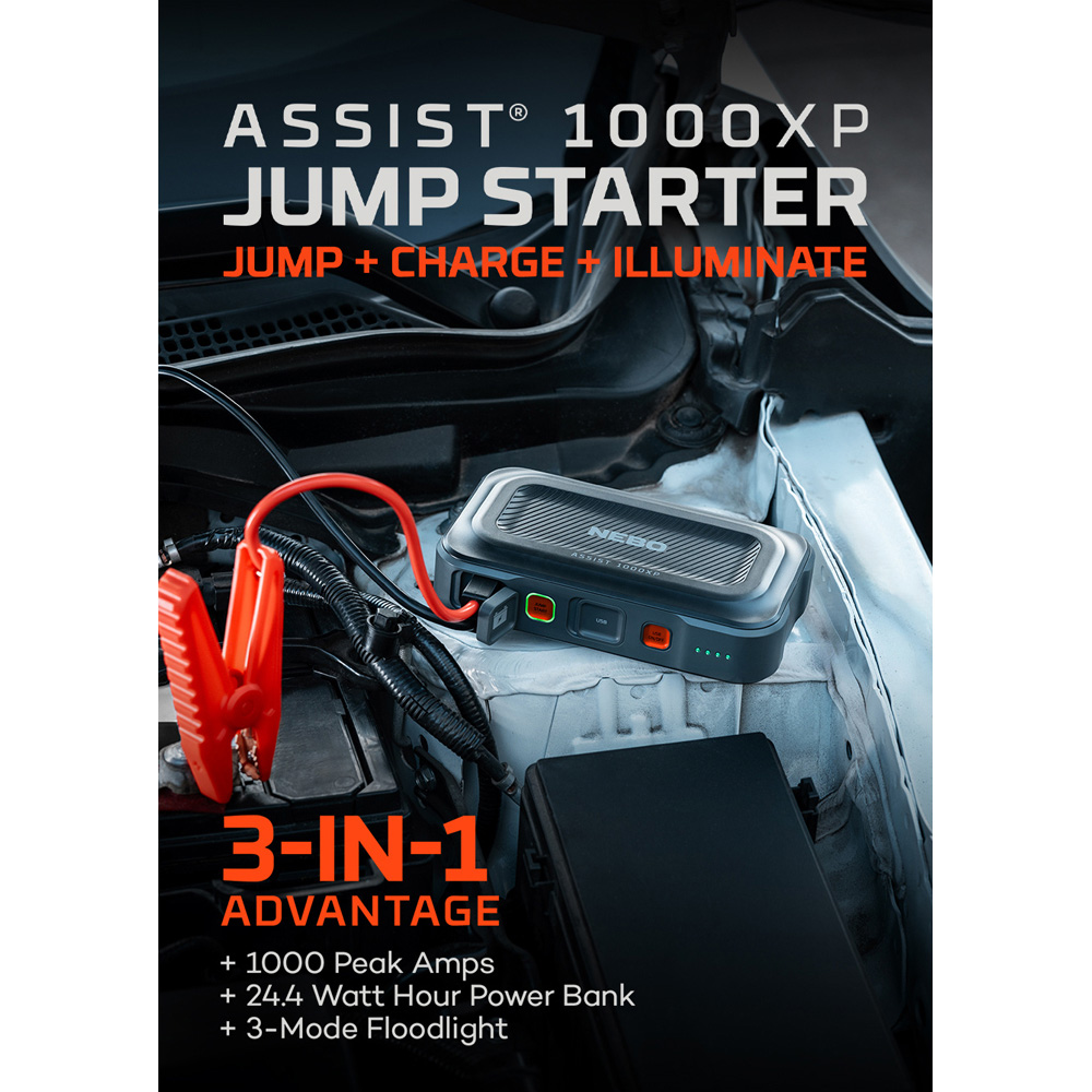 Nebo Assist 1000XP 3-in-1 1000Amp Car Jump Starter Kit Image 8