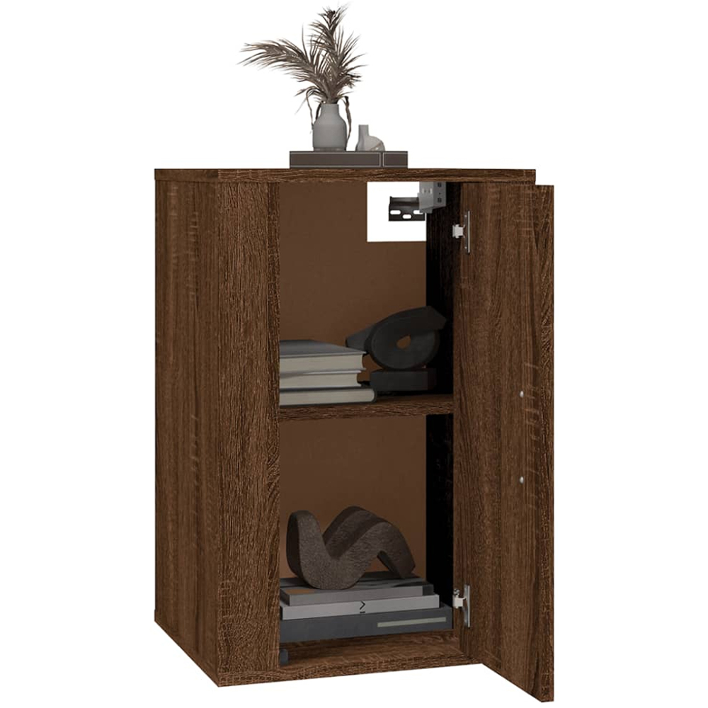 vidaXL Single Door Brown Oak Wall Mounted TV Cabinet Image 3