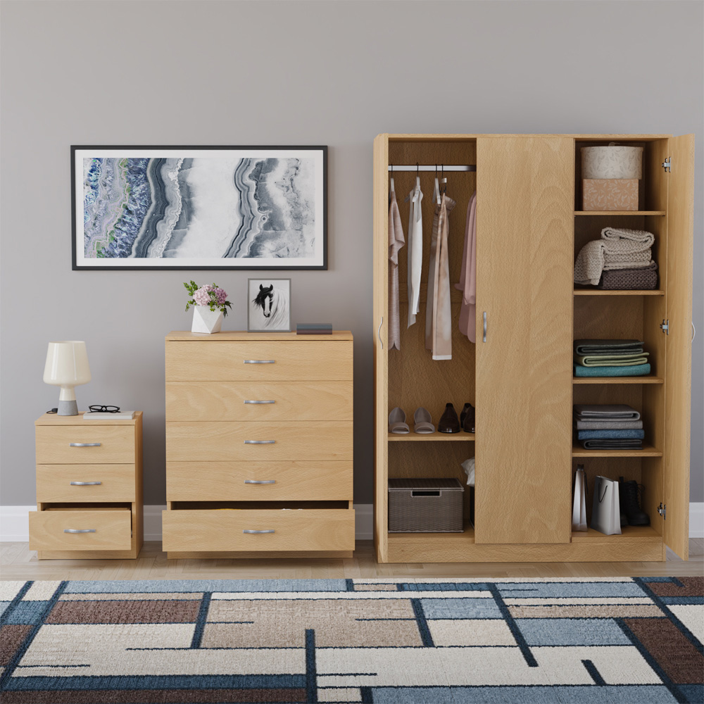 VIDA DESIGNS Riano Pine 3 Piece Bedroom Furniture Set Image 3