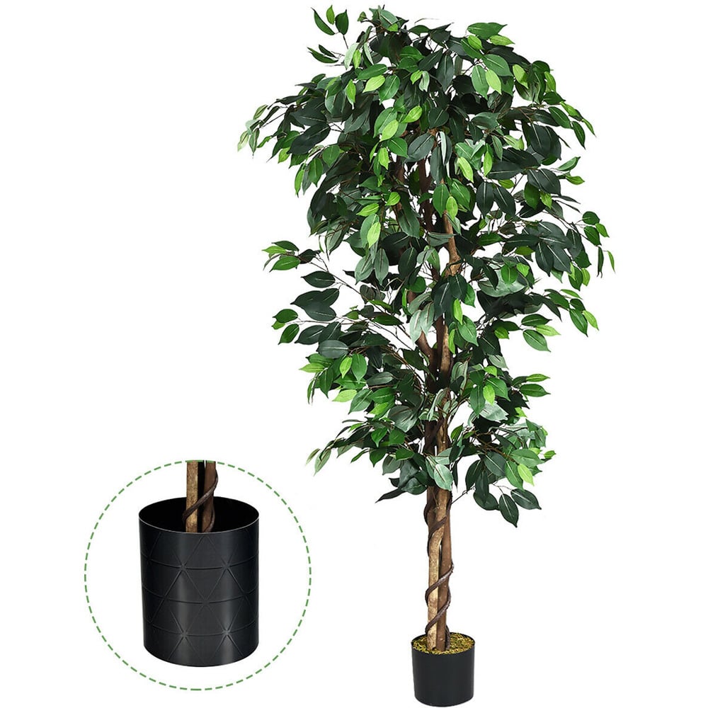 Costway Artificial Tree with Nursery Pot 180cm Image 3