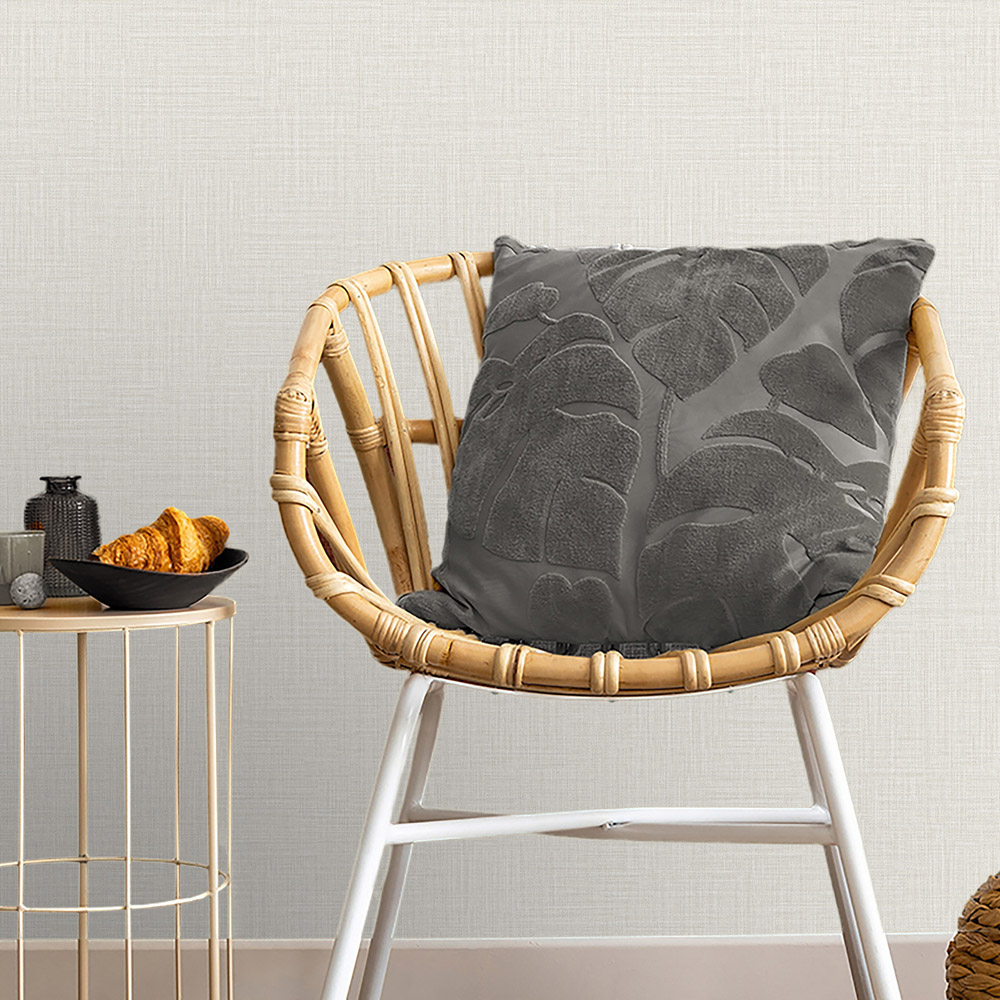 Belgravia Decor Zambaiti Parati Marrakech Small Weave Greige Wallpaper Image 2