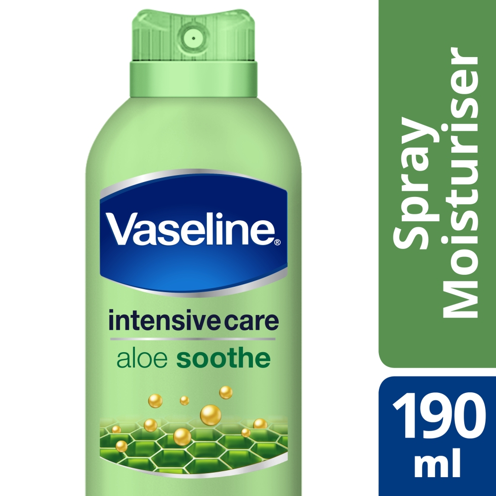 Vaseline Intensive Care Aloe Soothe Spray Moisturiser 190ml Wilko