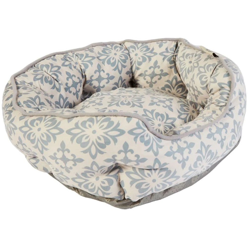 Dream Paws Small Grey Scalloped Pet Bed Image