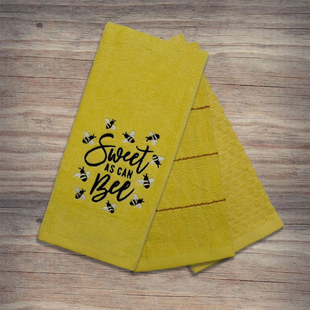 Kitchen Trends 3 Piece Bee Kind Tea Towel Set Image 2