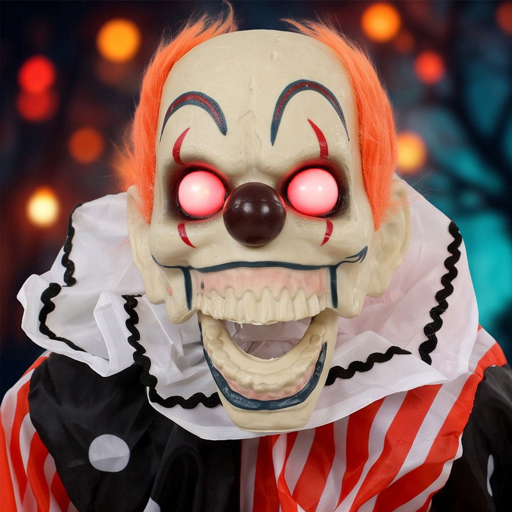 HOMCOM Light Up Animated Clown Halloween Decoration 3ft Image 4