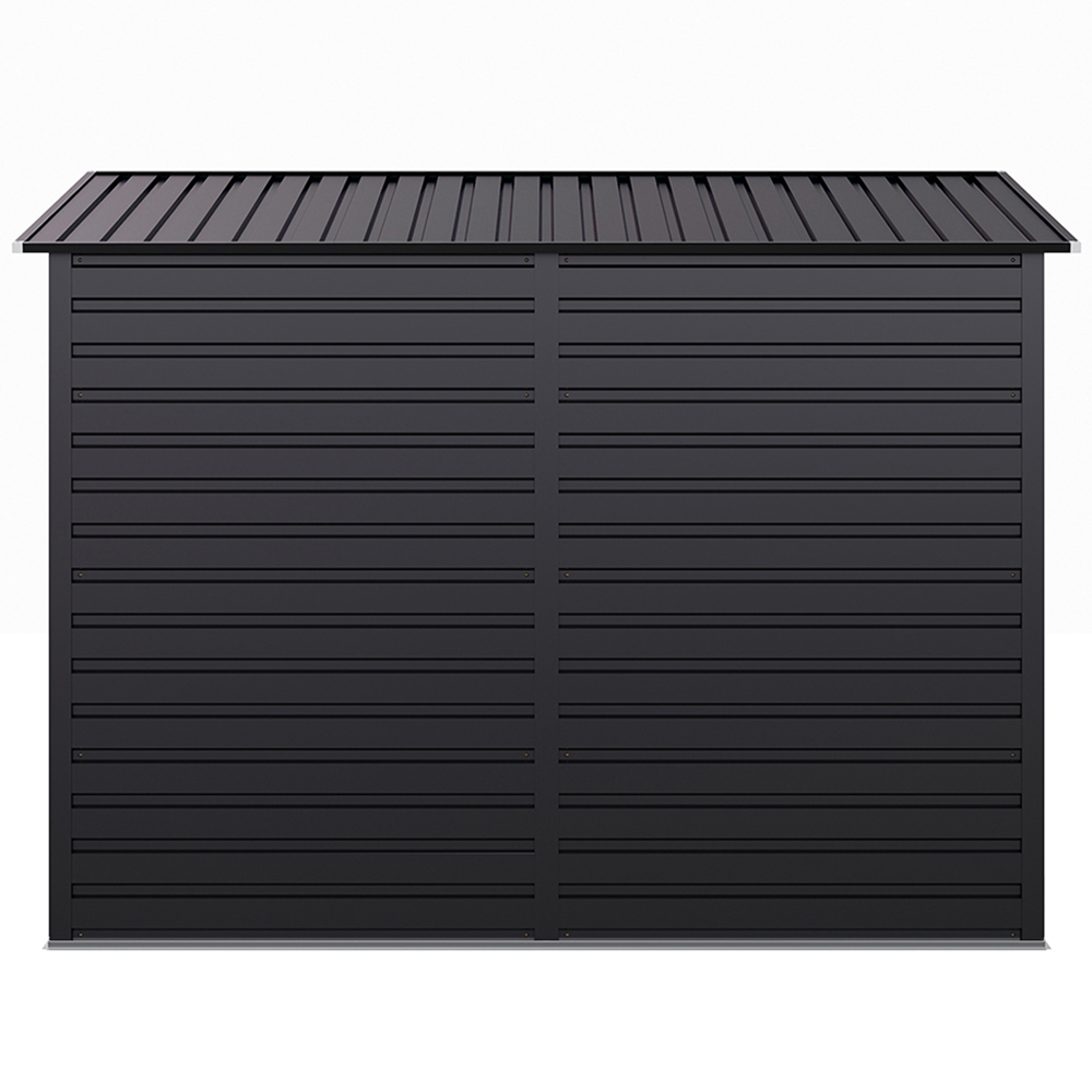 Living and Home 7.6 x 3.7ft 2 Door Outdoor Galvanised Steel Storage Shed Anthracite Image 5
