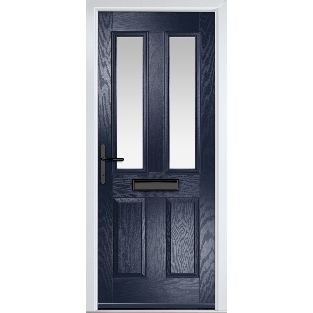 Crystal-Direct Carnoustie Blue GRP Stipolytte Glass Right Hand Open Front Door 2090 x 920mm Image 1