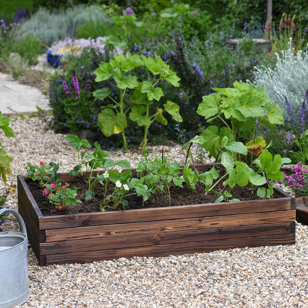 Garden Gear Wooden Raised Garden Bed 110 x 90cm Image 4