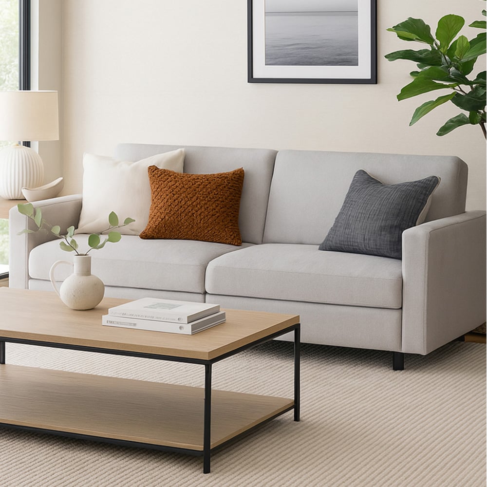 Aspire Vault 2 Seater Grey Sofa Bed with Dual Storage Image 1