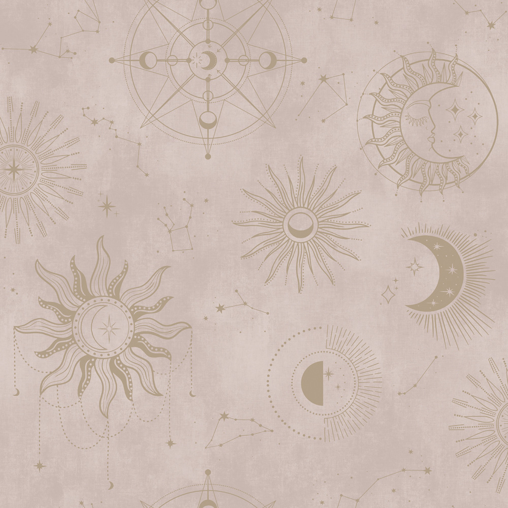 Holden Decor Cosmic Pink and Gold Wallpaper Image 1