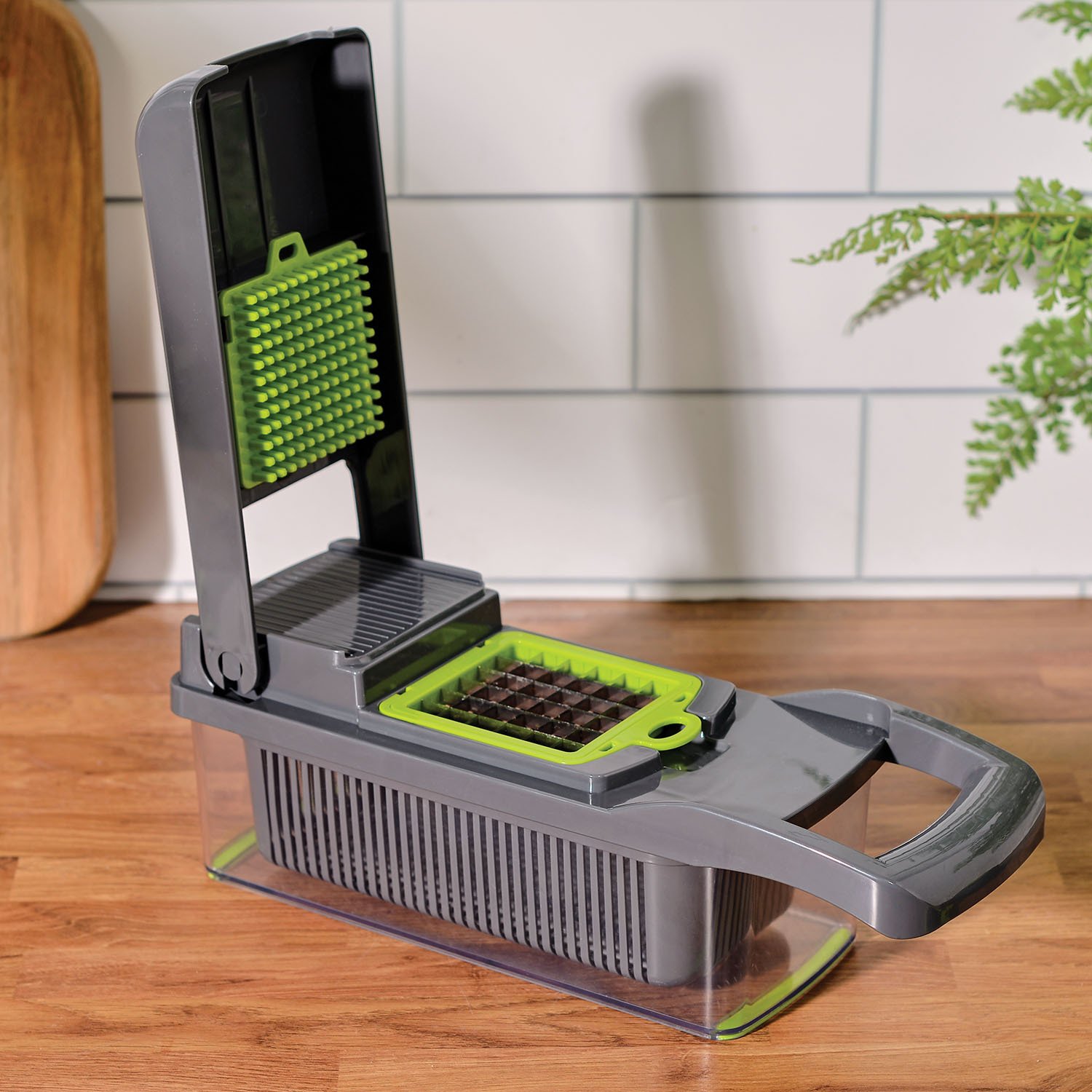 MY Vegetable Cutting Chopper - Grey and Green Image 10