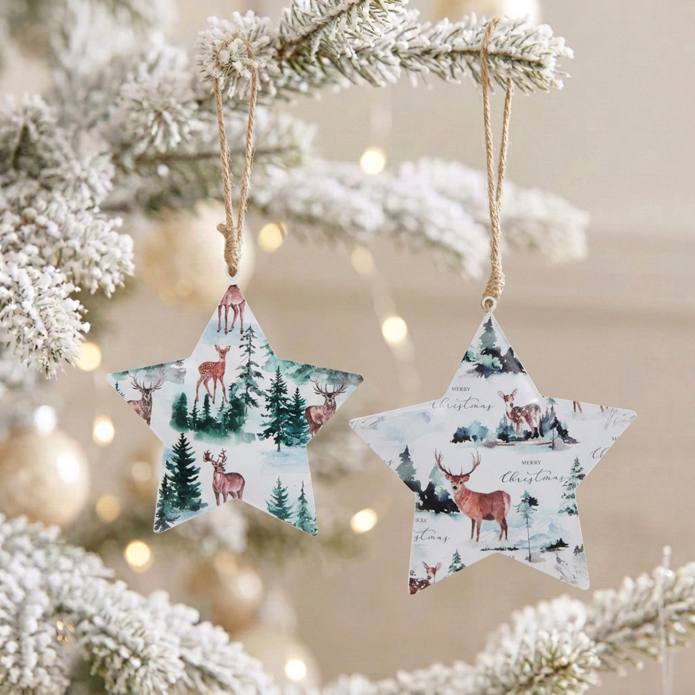 Metal Scandi Hanging Star Decoration Image 2