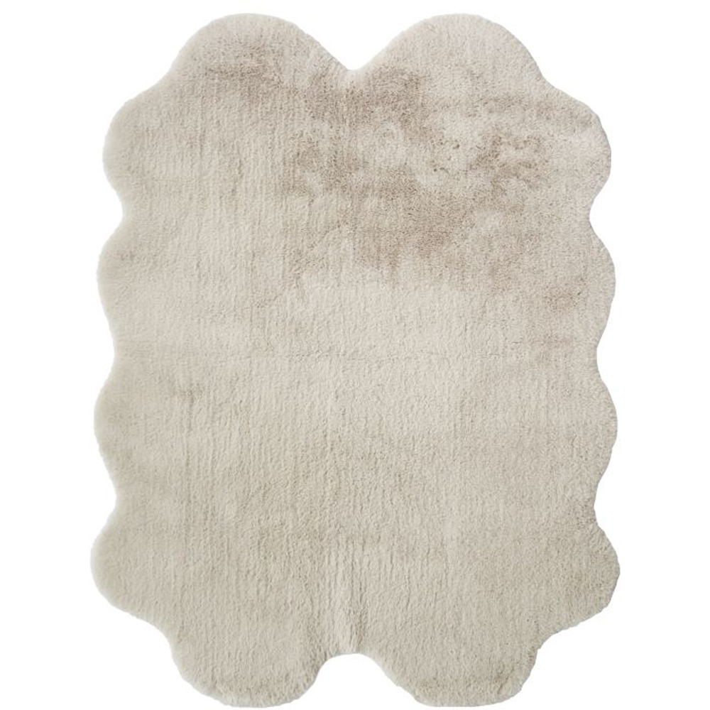 Homemaker Luxurious Faux Fur Natural Rug 105 x 140cm Image 2
