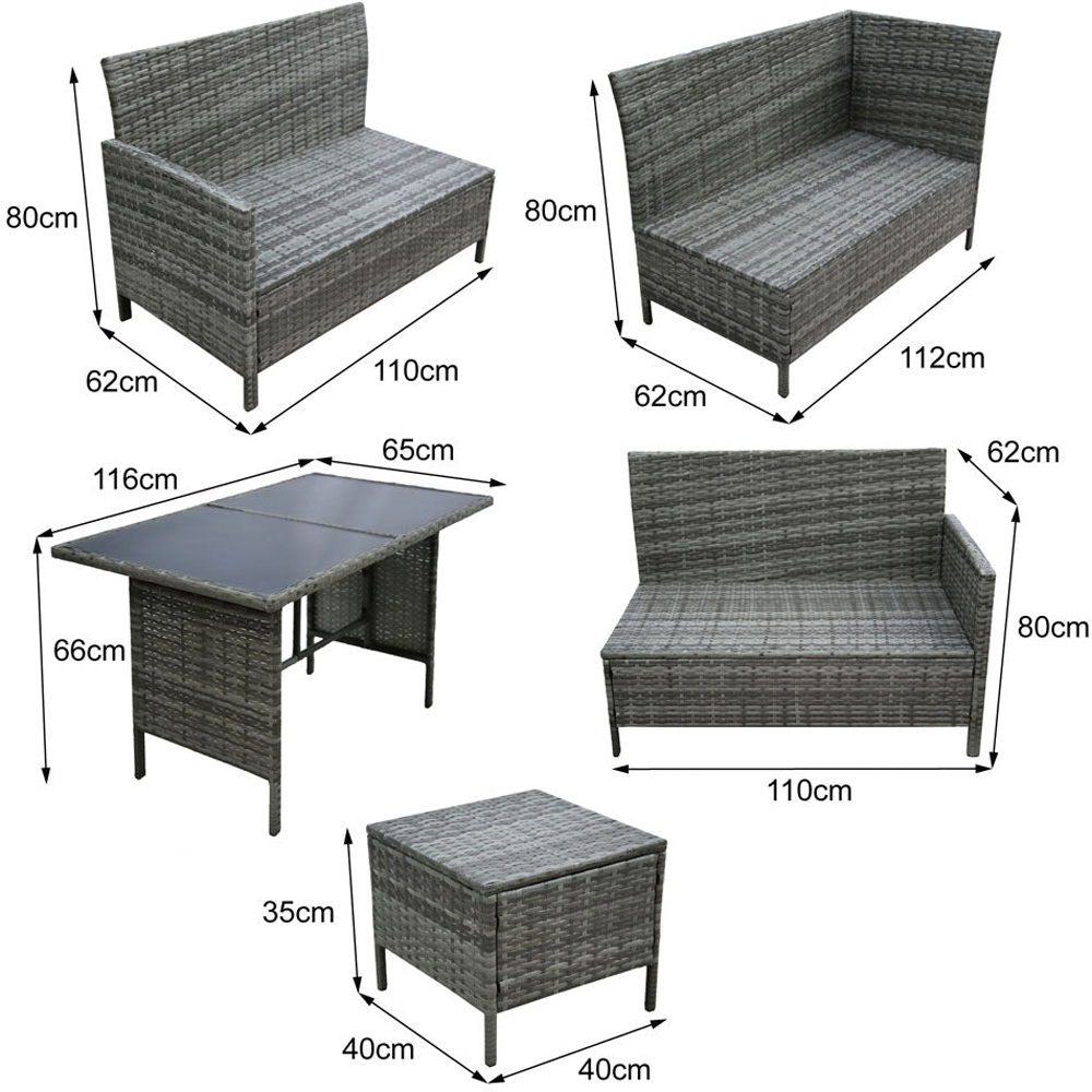 Thalia 8 Seater Rattan Corner Sofa Set Image 8