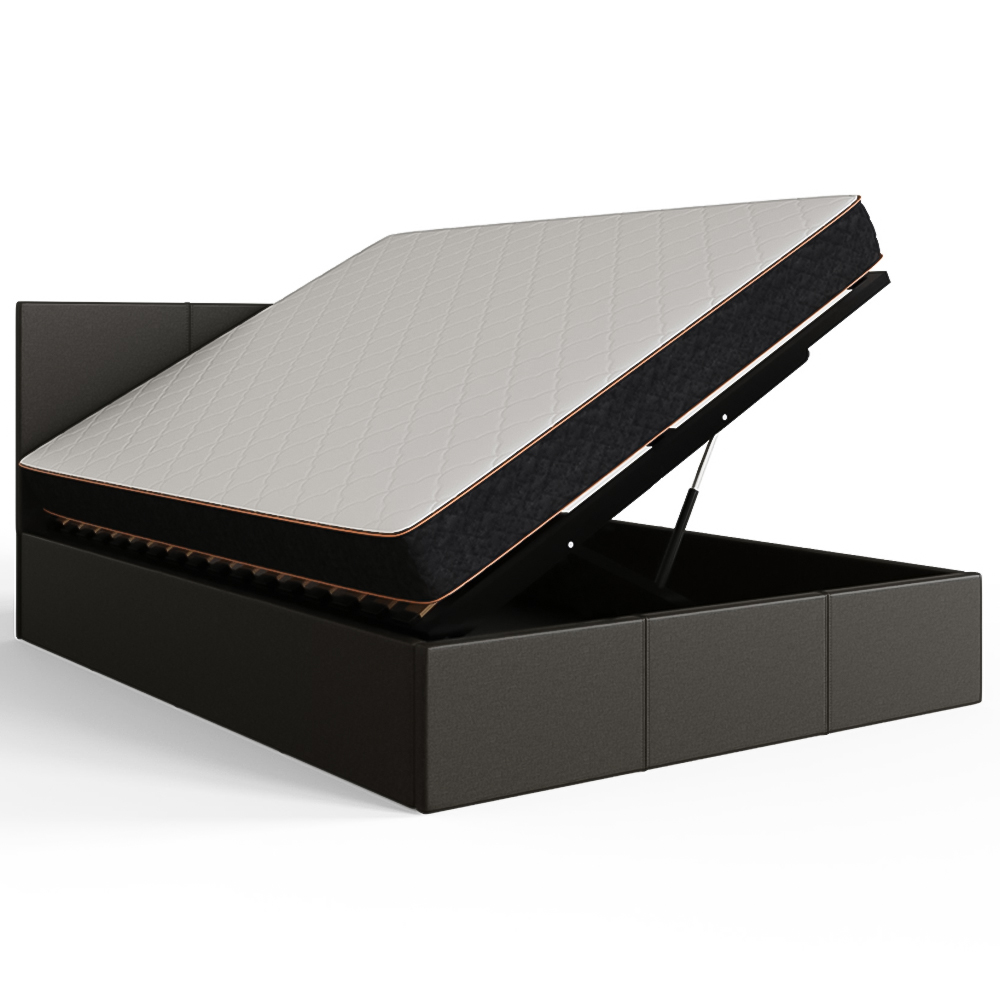 GFW King Grey Side Lift Ottoman Bed Image 4