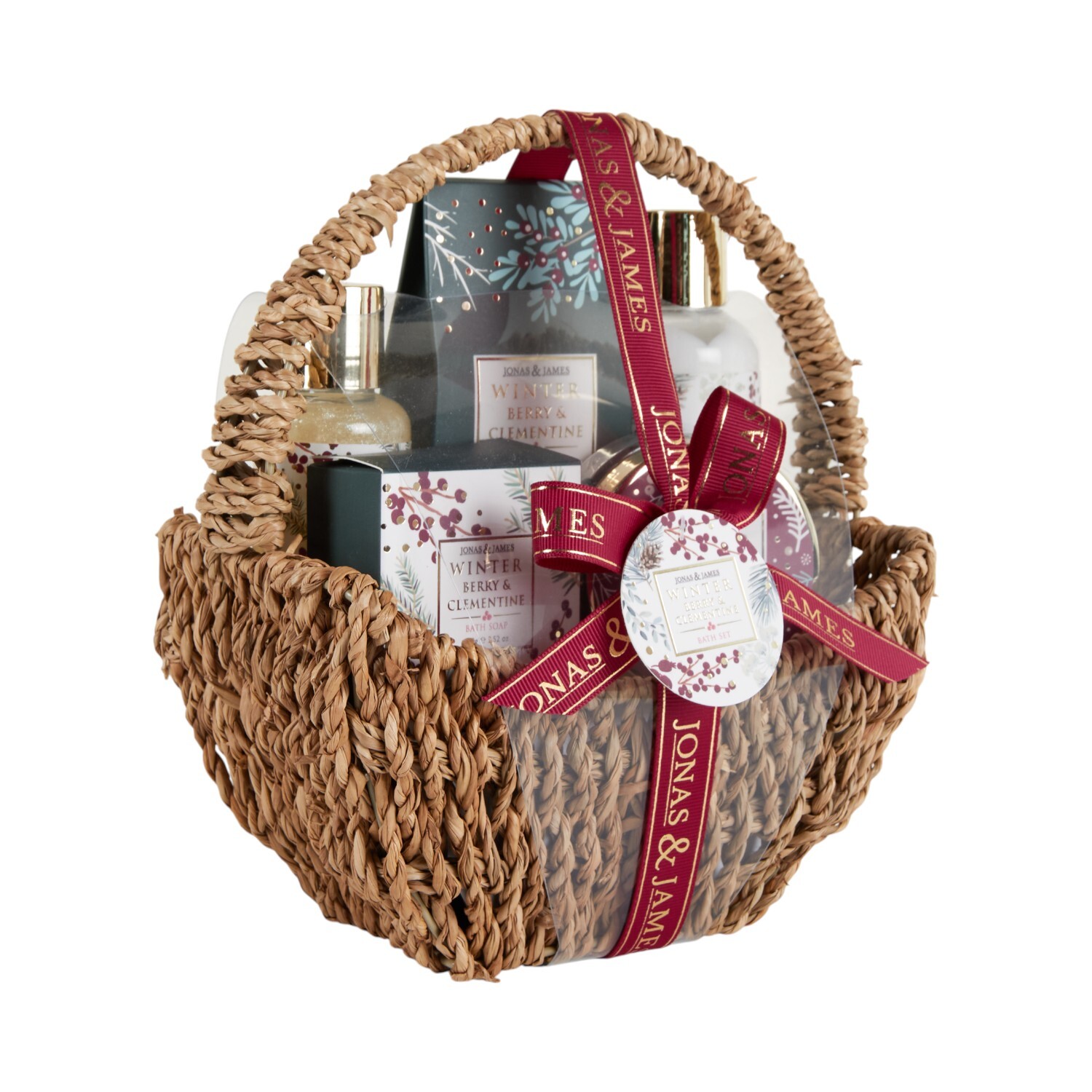 Jonas & James Winter Berry and Clementine Bath Set White and Brown Image 2