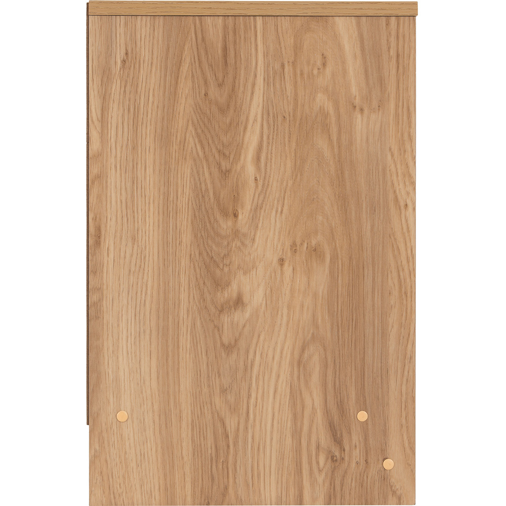 Seconique Carlton Single Door Single Drawer Medium Oak Effect Bedside Table Image 5