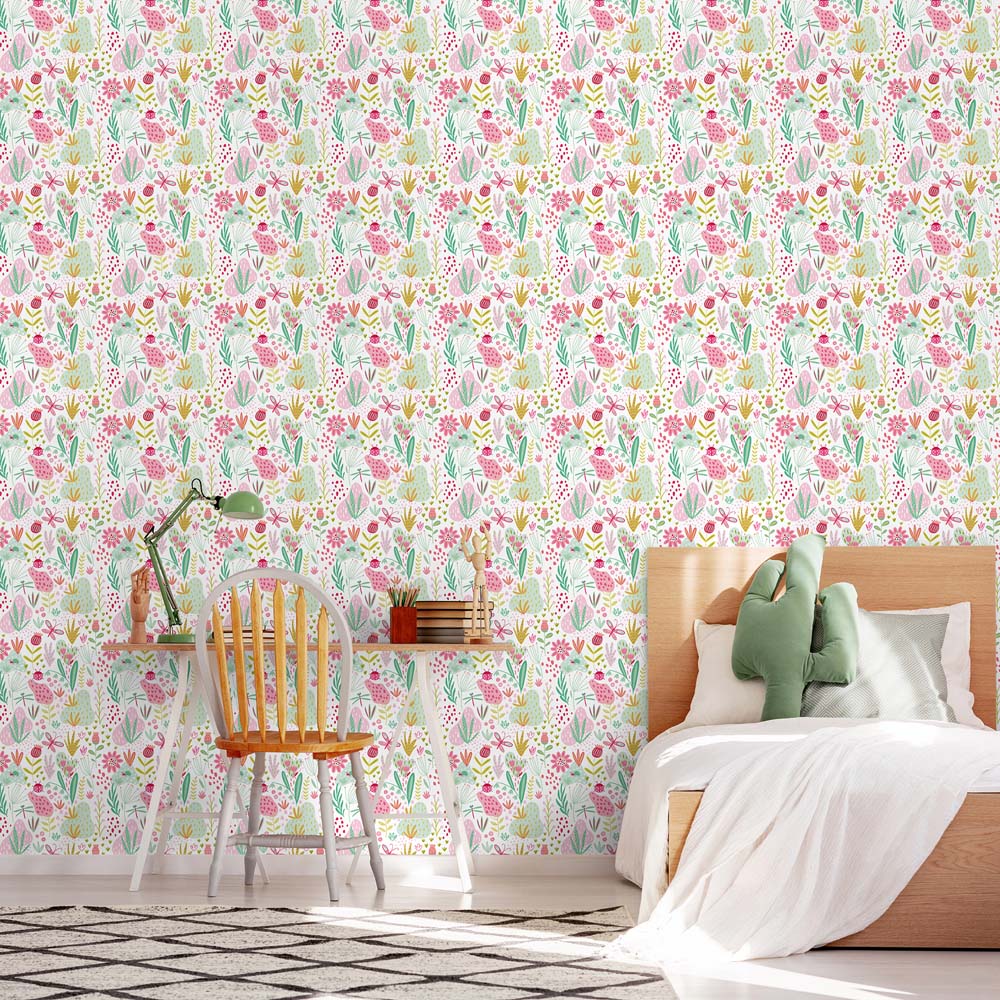 Hoopla Walls Peekaboo Bug Garden Candy Apples Wallpaper Image 2