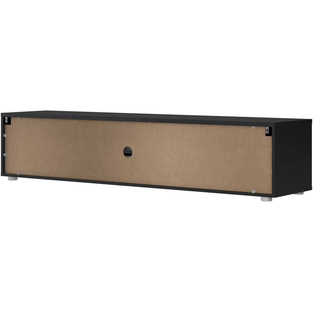 Furniture To Go Media 2 Door Single Drawer Black Wide TV Unit Image 6