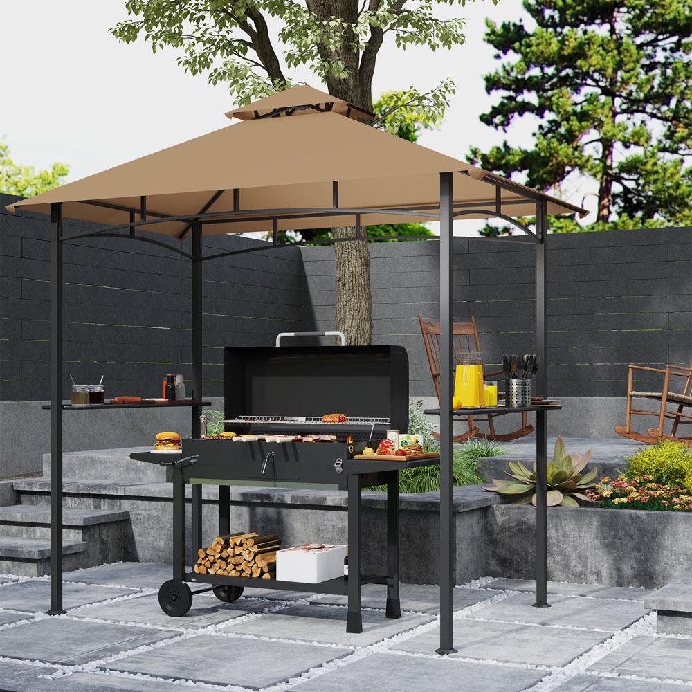 Outsunny 1.4 x 2.4m 2 Tier BBQ Grill Gazebo Image 3