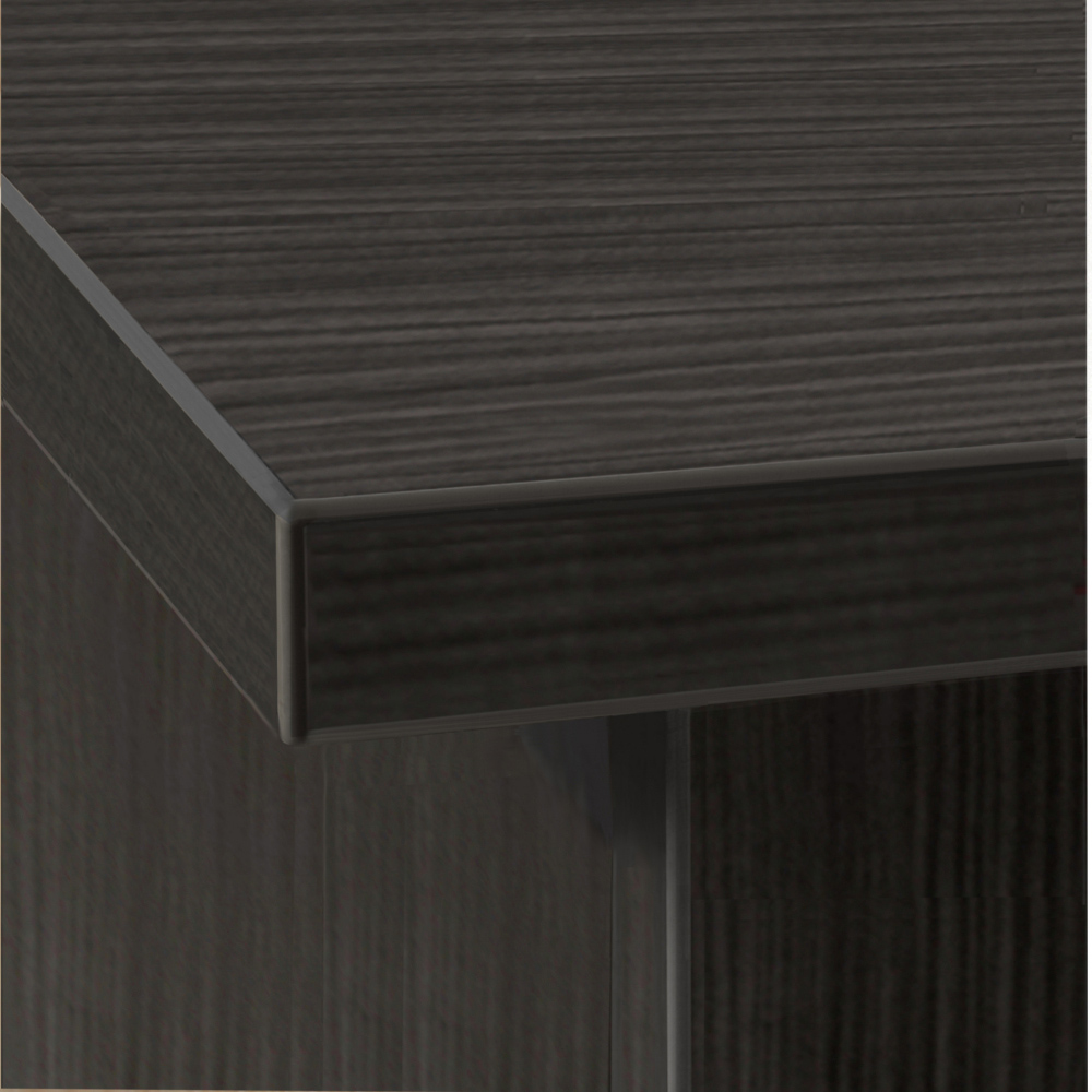 R White Cabinets Large Home Office Desk Black Image 3