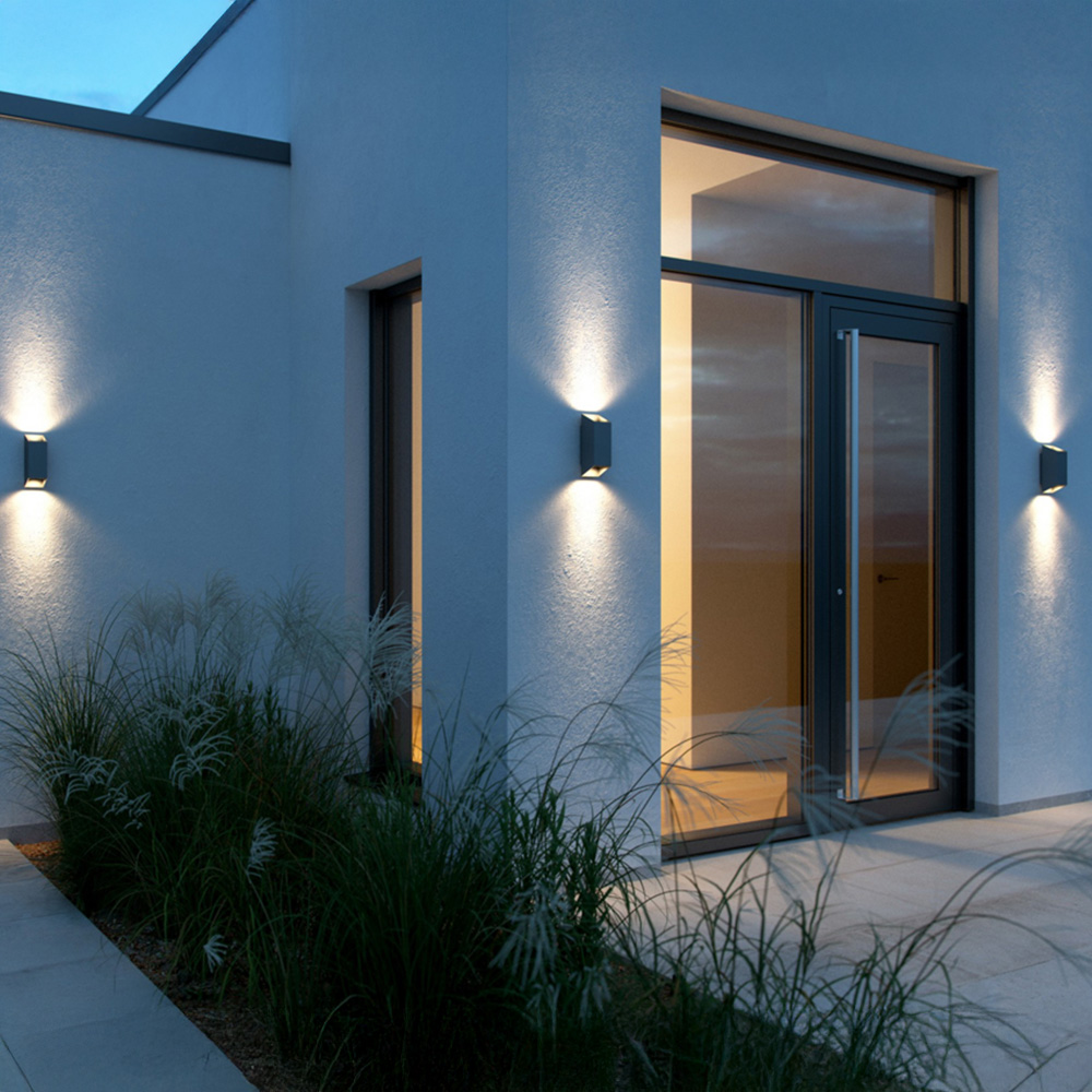Nordlux Nico Square 22 Anthracite Wall Light Image 2