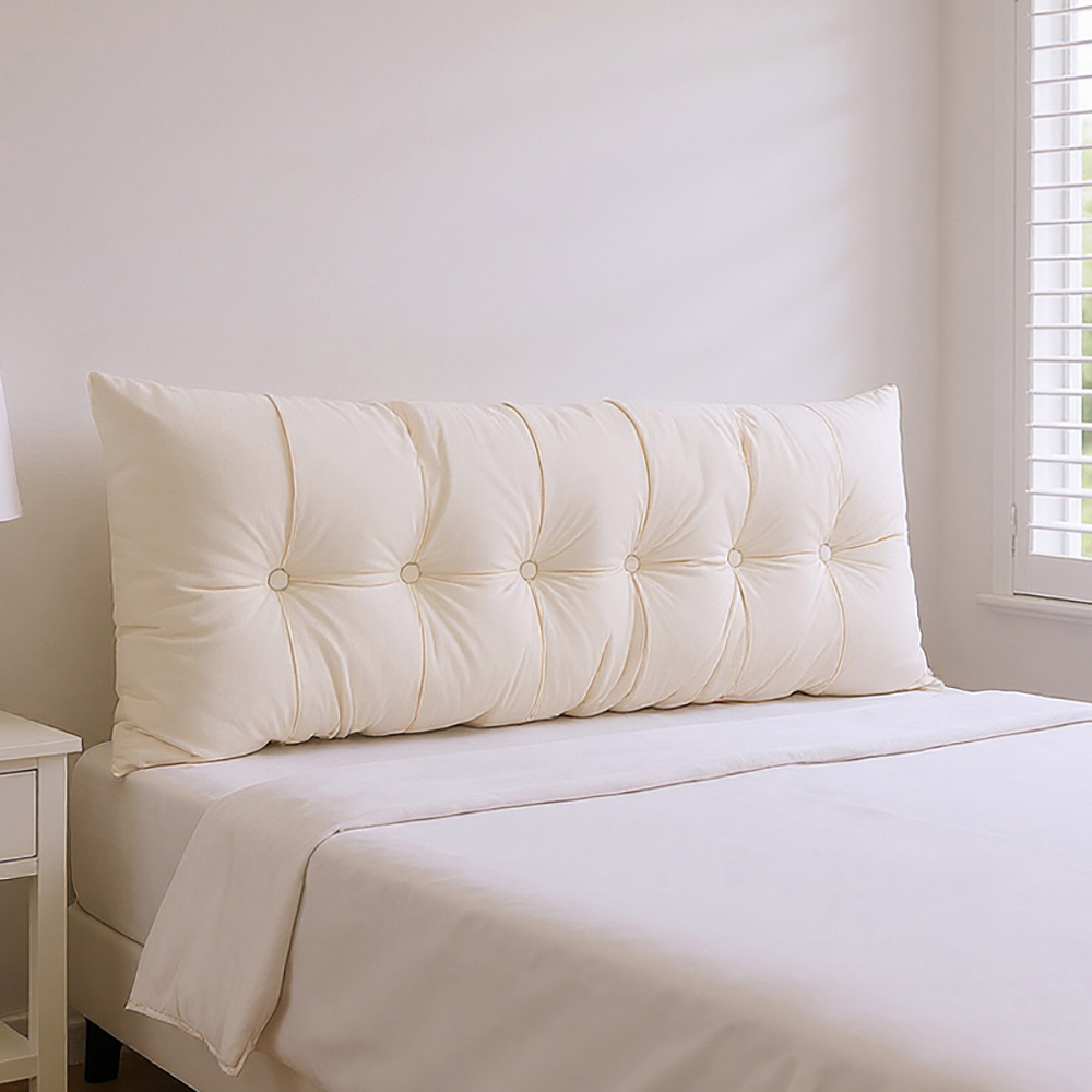 Living and Home Beige Chenille Headboard Pillow 60 x 180cm Image 7