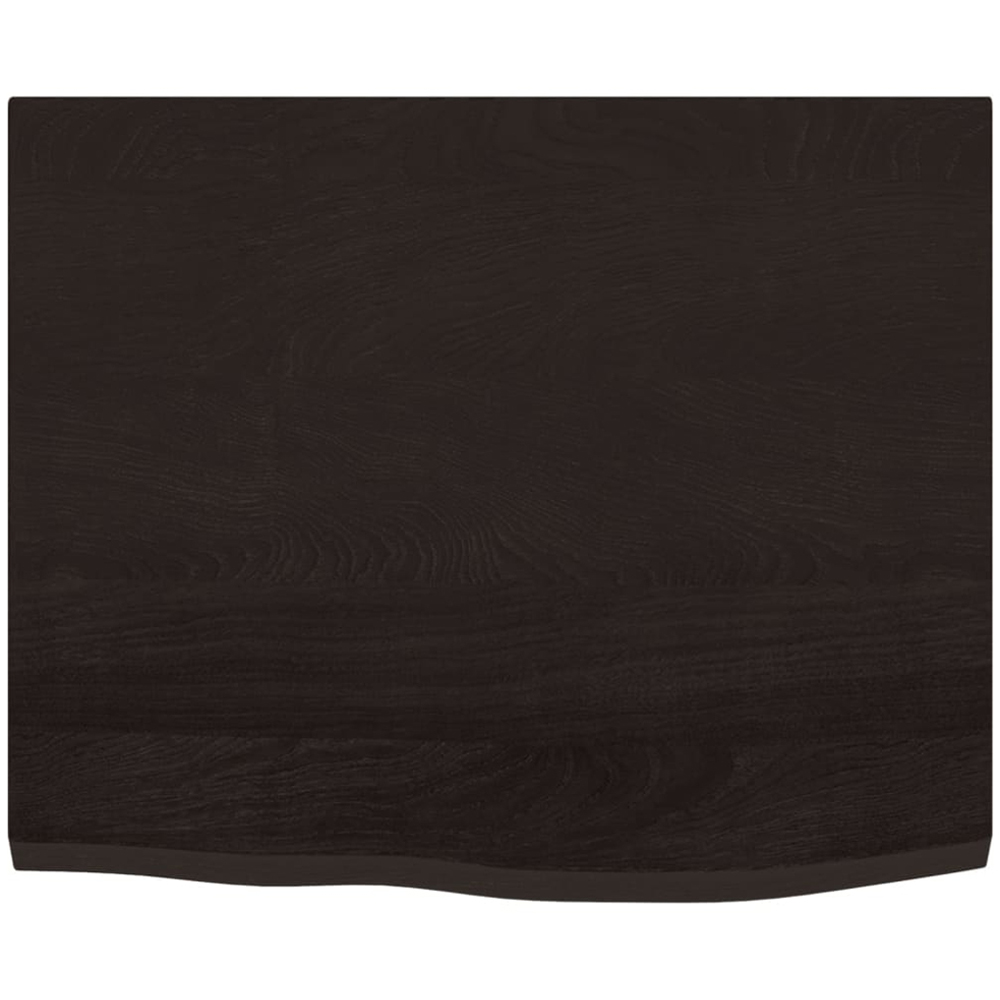vidaXL 60 x 50 x 2cm Dark Brown Treated Solid Oak Wall Shelf Image 3