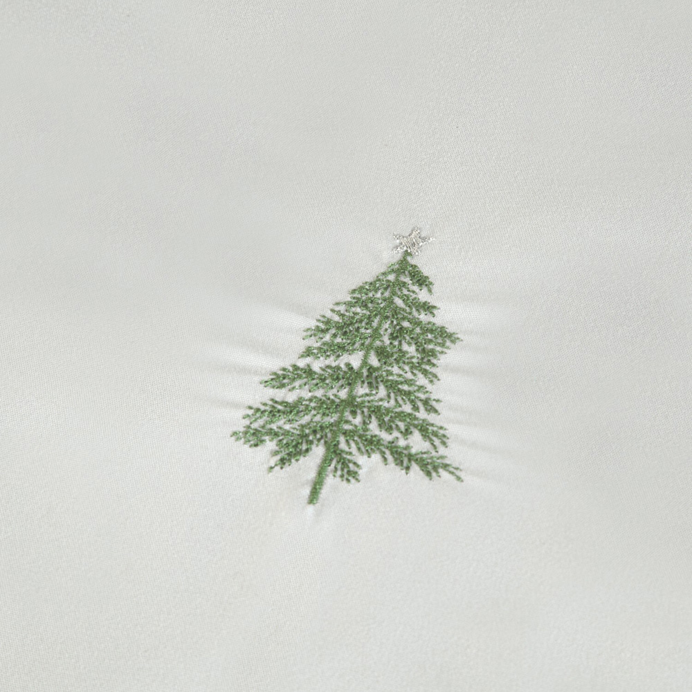 Embroidered Trees Duvet Set Silver Superking Image 5
